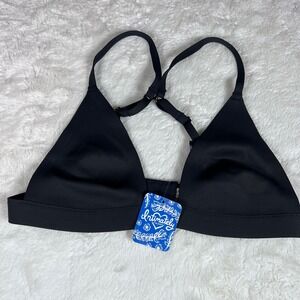 Free People Intimately Oh Scuba Bralette Black Triangle Bra OB1226170 Size XS